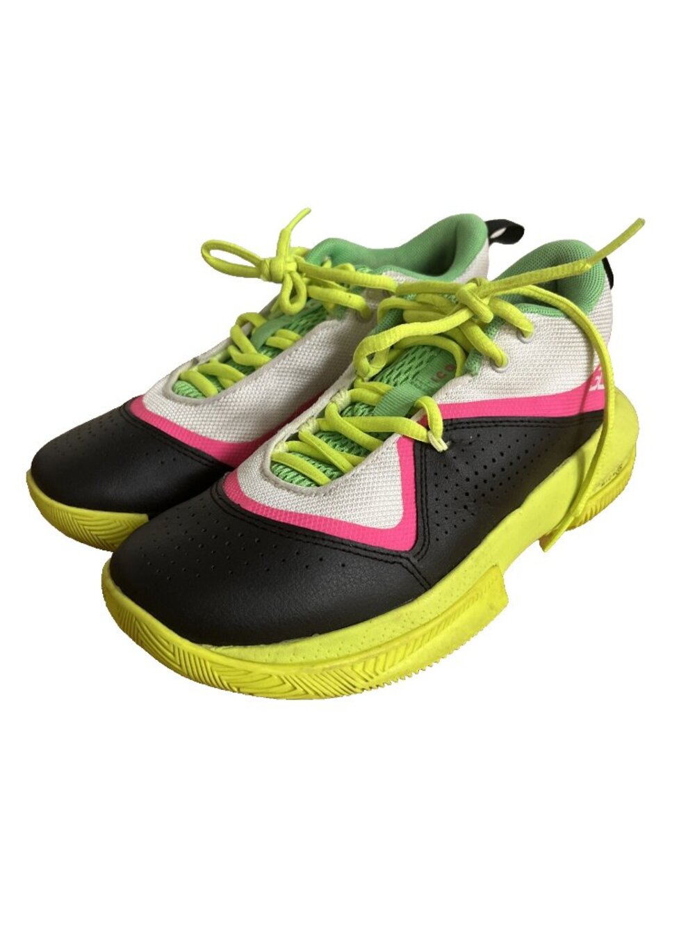 Under Armour Boys Curry SC 3Zero IV Neon Basketball Sneakers Shoes - Size 4.5Y